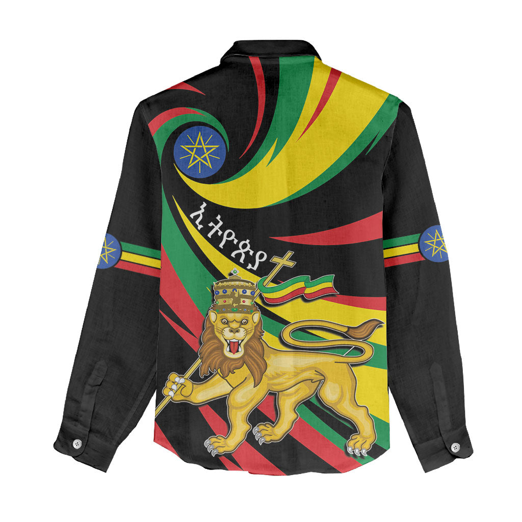 Ethiopia National Day 1991 Women Casual Shirt Habesha Lion Of Judah