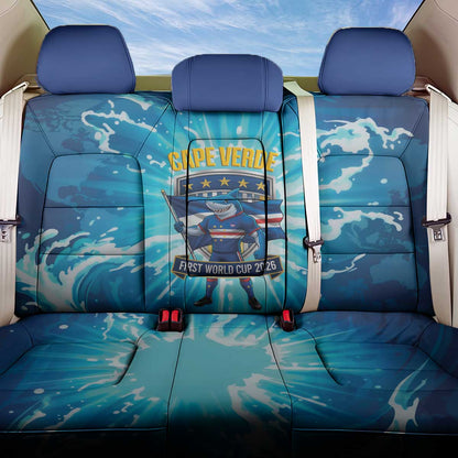 Blue Shark Cape Verde Football Back Car Seat Cover First World Cup 2026 - African Pride