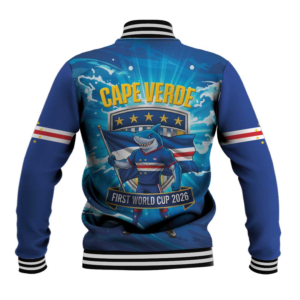 Blue Shark Cape Verde Football Baseball Jacket First World Cup 2026 - African Pride