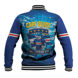 Blue Shark Cape Verde Football Baseball Jacket First World Cup 2026 - African Pride