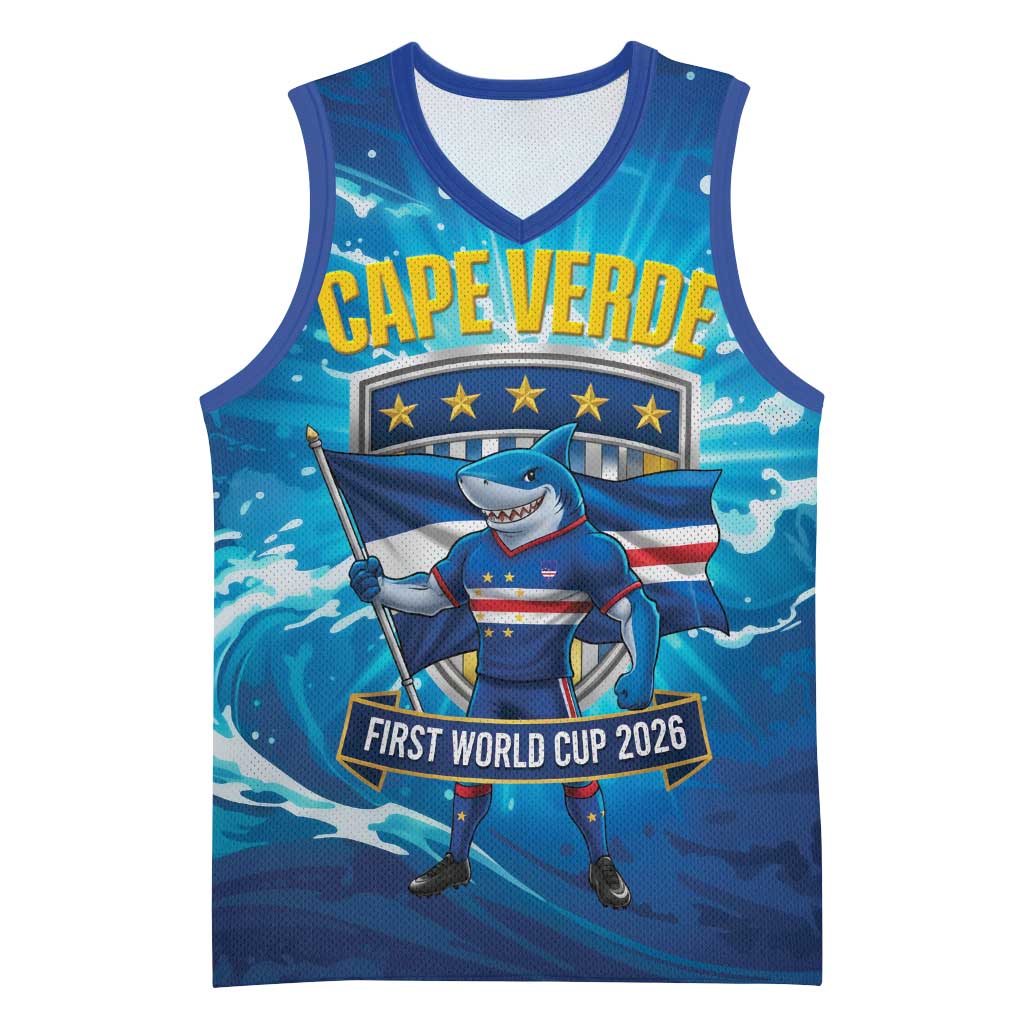 Blue Shark Cape Verde Football Basketball Jersey First World Cup 2026 - African Pride