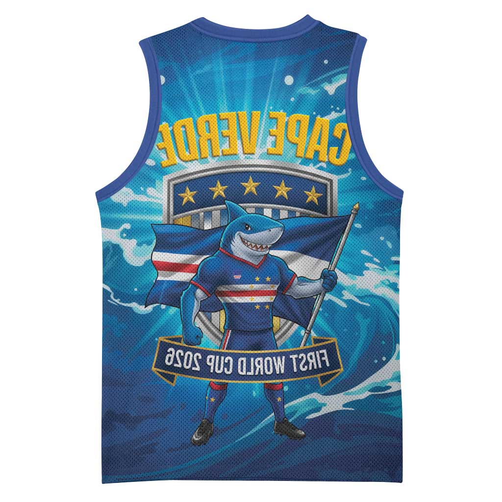 Blue Shark Cape Verde Football Basketball Jersey First World Cup 2026 - African Pride