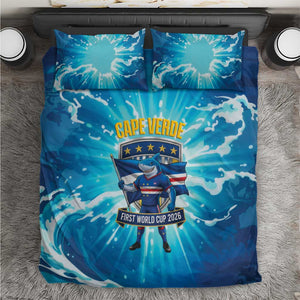 Blue Shark Cape Verde Football Bedding Set First World Cup 2026 - African Pride