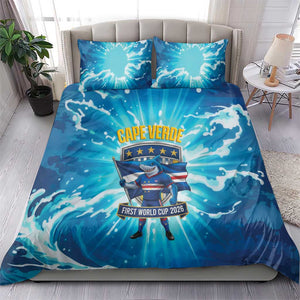 Blue Shark Cape Verde Football Bedding Set First World Cup 2026 - African Pride