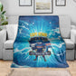 Blue Shark Cape Verde Football Blanket First World Cup 2026 - African Pride