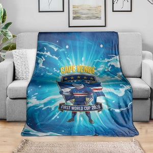 Blue Shark Cape Verde Football Blanket First World Cup 2026 - African Pride