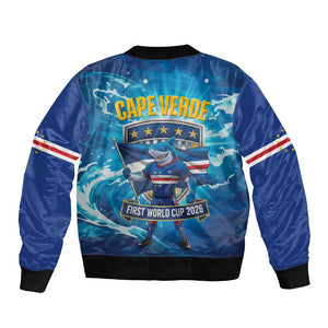 Blue Shark Cape Verde Football Bomber Jacket First World Cup 2026 - African Pride