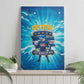 Blue Shark Cape Verde Football Canvas Wall Art First World Cup 2026 - African Pride