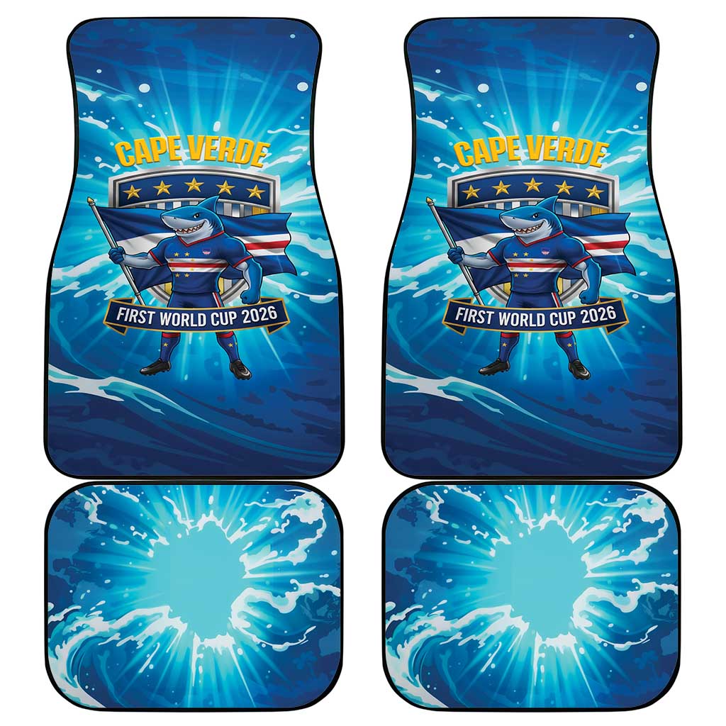 Blue Shark Cape Verde Football Car Mats First World Cup 2026 - African Pride