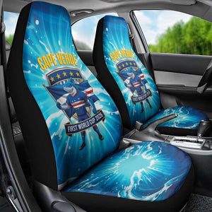 Blue Shark Cape Verde Football Car Seat Cover First World Cup 2026 - African Pride