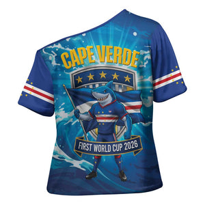 Blue Shark Cape Verde Football Cross Shoulder Shirt First World Cup 2026