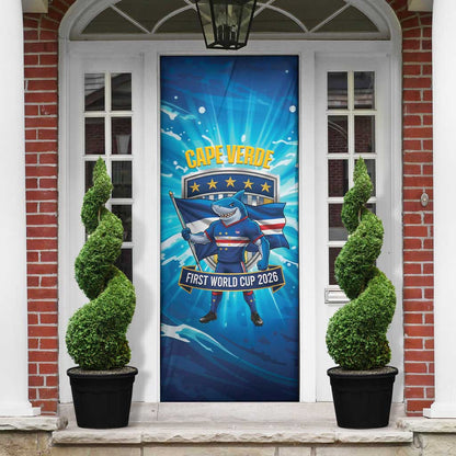 Blue Shark Cape Verde Football Door Cover First World Cup 2026