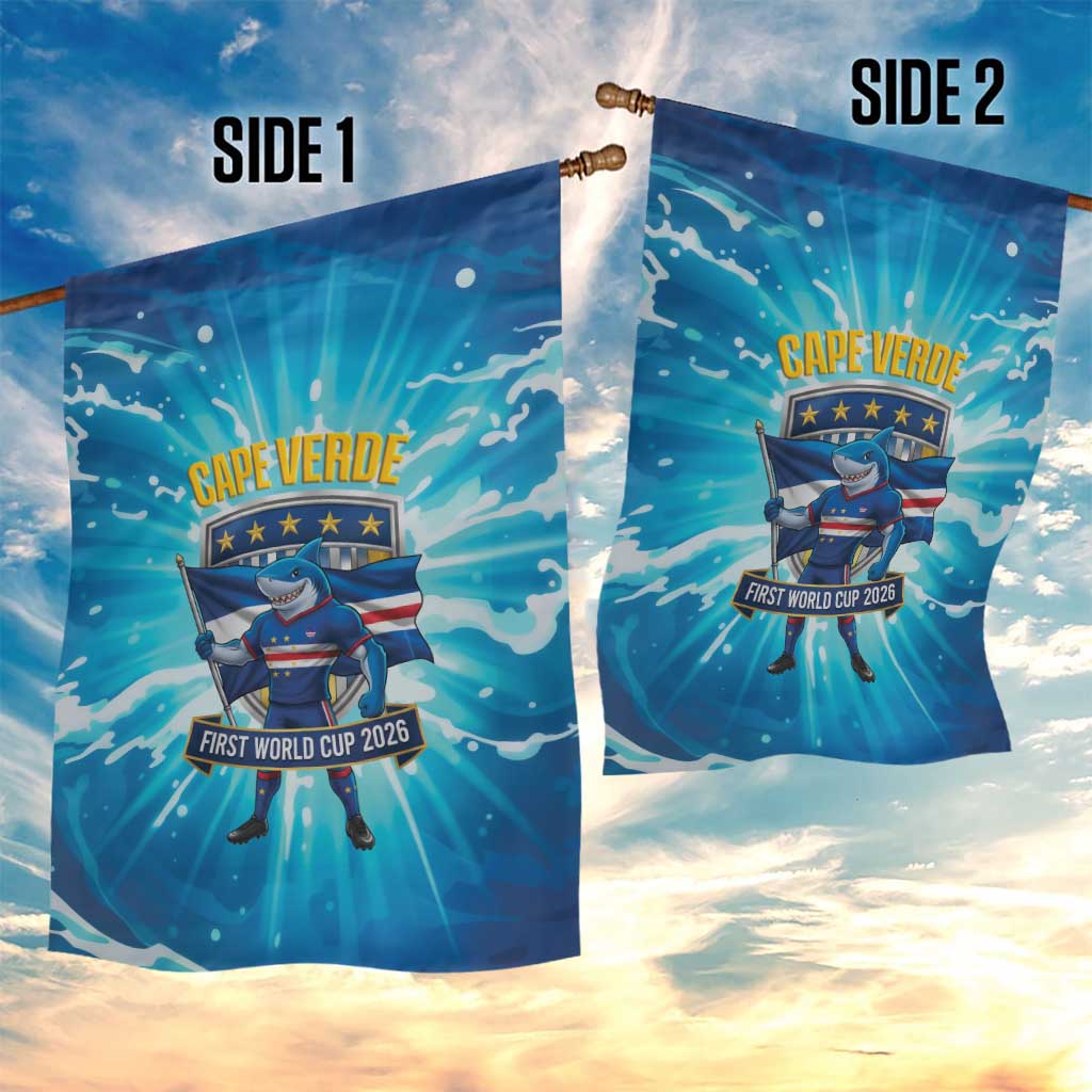 Blue Shark Cape Verde Football Garden Flag First World Cup 2026 - African Pride