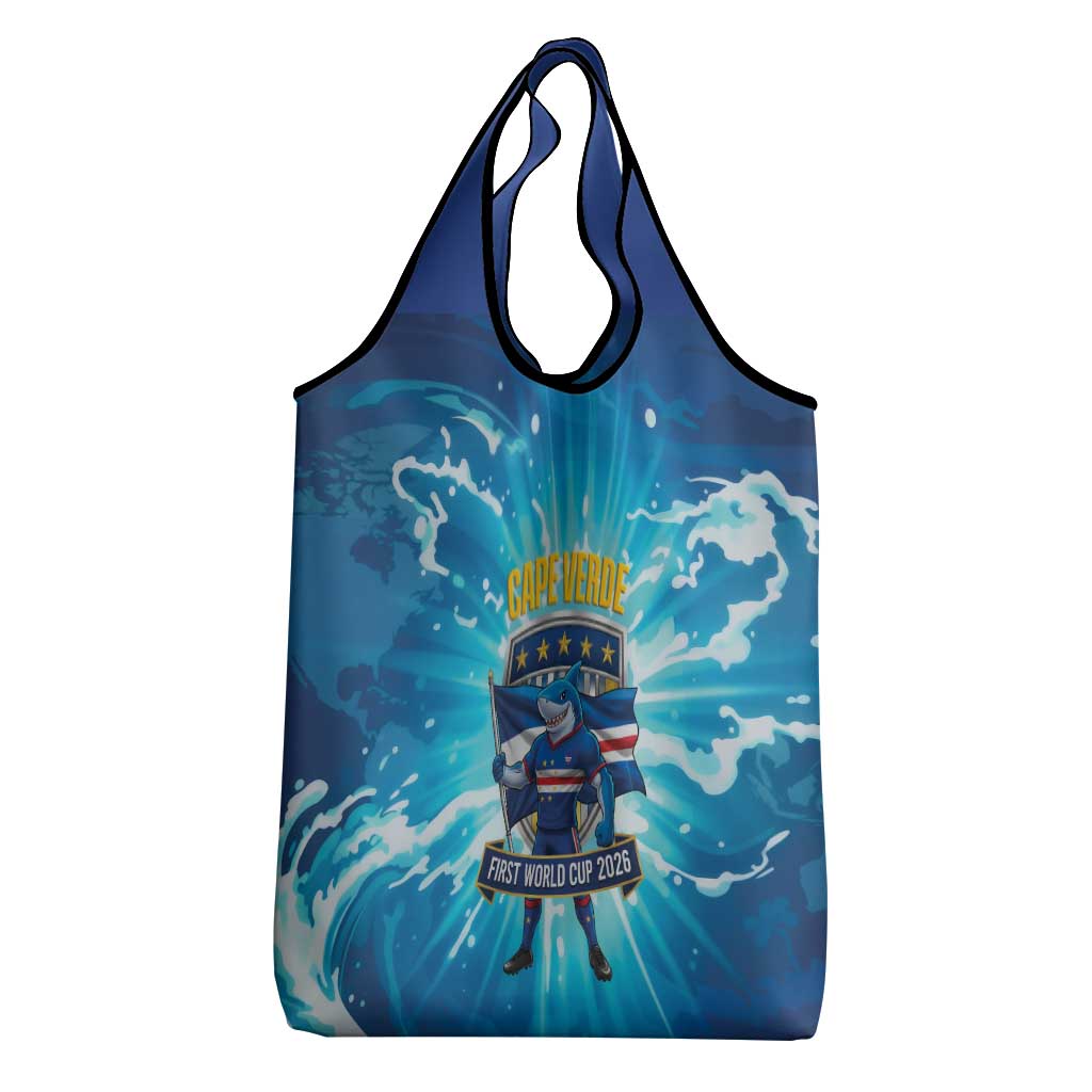Blue Shark Cape Verde Football Grocery Bag First World Cup 2026 - African Pride