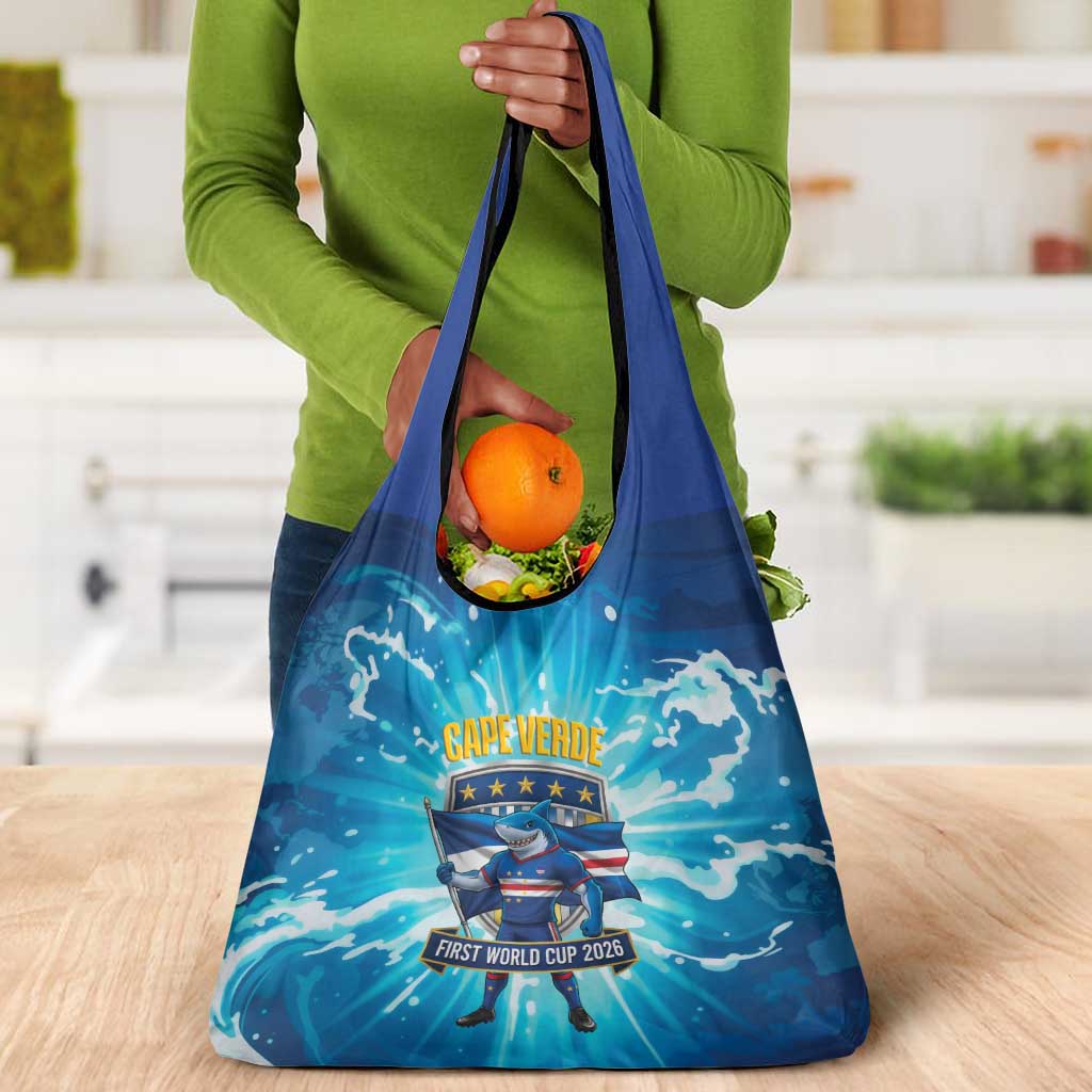 Blue Shark Cape Verde Football Grocery Bag First World Cup 2026 - African Pride