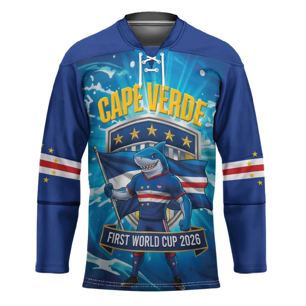 Blue Shark Cape Verde Football Hockey Jersey First World Cup 2026