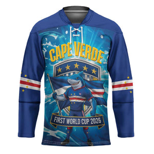 Blue Shark Cape Verde Football Hockey Jersey First World Cup 2026
