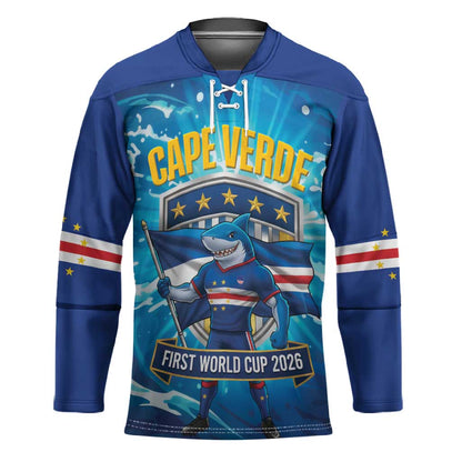 Blue Shark Cape Verde Football Hockey Jersey First World Cup 2026