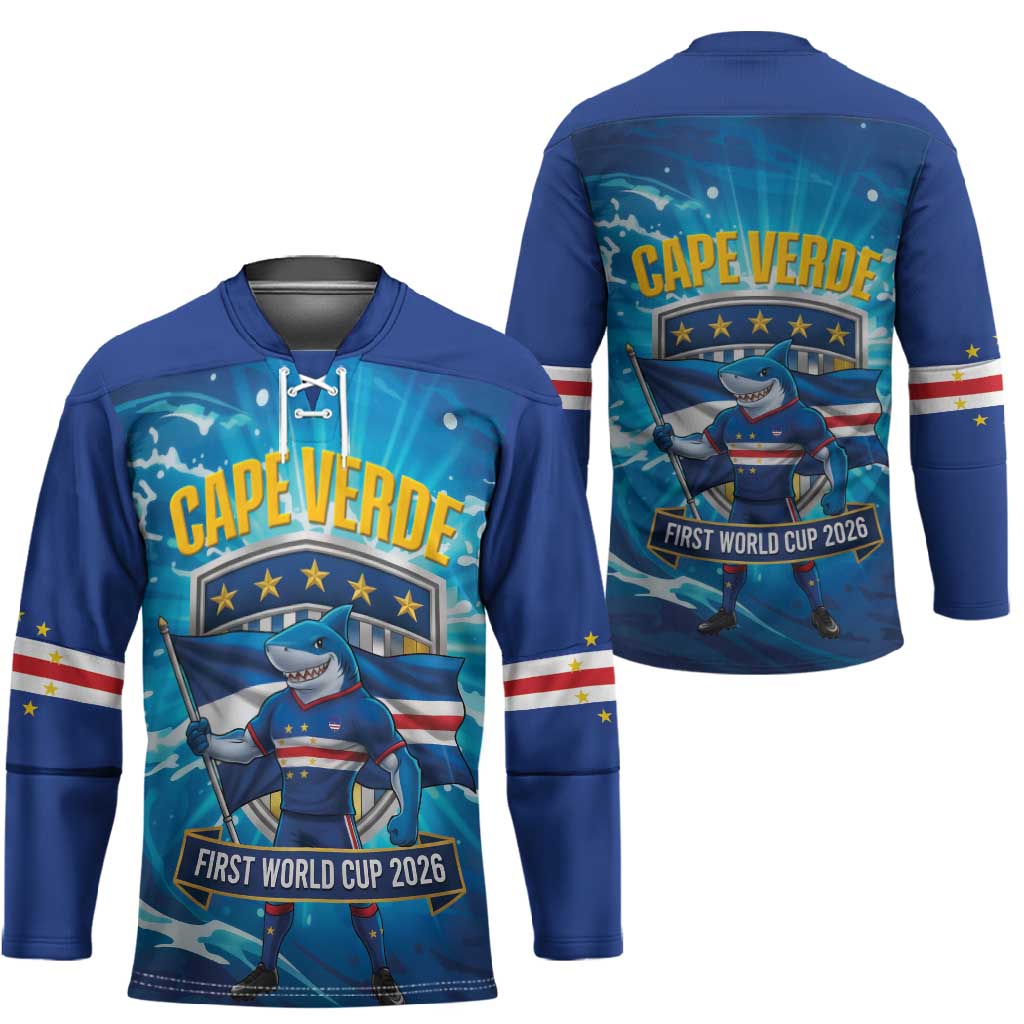Blue Shark Cape Verde Football Hockey Jersey First World Cup 2026