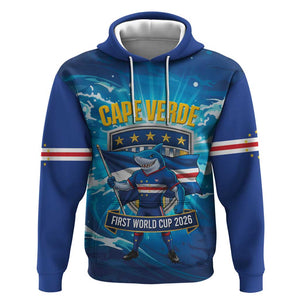 Blue Shark Cape Verde Football Hoodie First World Cup 2026 - African Pride