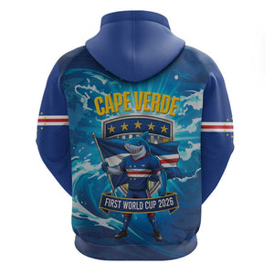 Blue Shark Cape Verde Football Hoodie First World Cup 2026 - African Pride