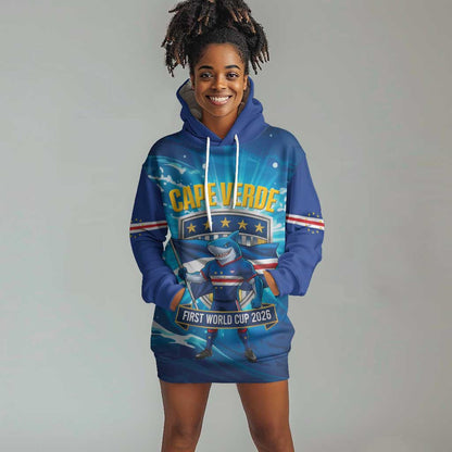 Blue Shark Cape Verde Football Hoodie Dress First World Cup 2026 - African Pride