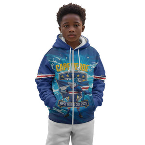 Blue Shark Cape Verde Football Kid Hoodie First World Cup 2026 - African Pride