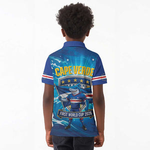Blue Shark Cape Verde Football Kid Polo Shirt First World Cup 2026 - African Pride