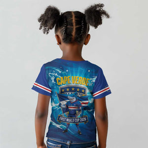Blue Shark Cape Verde Football Kid T shirt First World Cup 2026 - African Pride