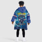 Blue Shark Cape Verde Football Kid Wearable Blanket Hoodie First World Cup 2026 - African Pride