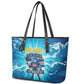Blue Shark Cape Verde Football Leather Tote Bag First World Cup 2026 - African Pride