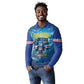 Blue Shark Cape Verde Football Long Sleeve Polo Shirt First World Cup 2026 - African Pride