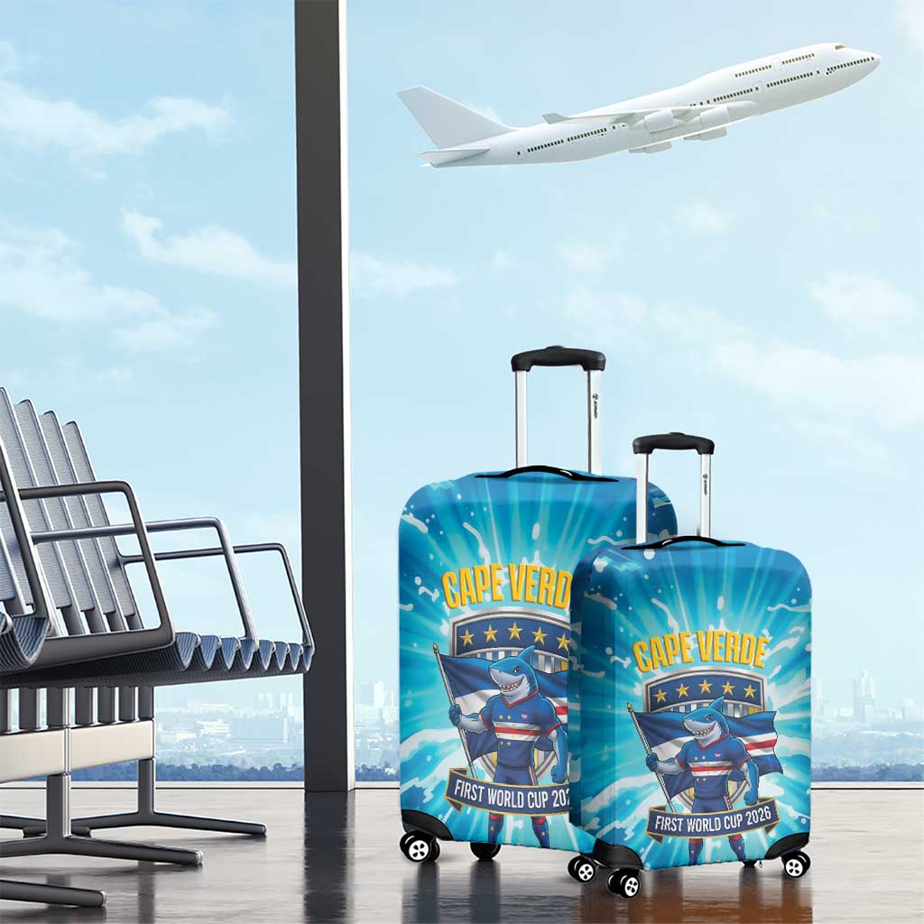 Blue Shark Cape Verde Football Luggage Cover First World Cup 2026 - African Pride