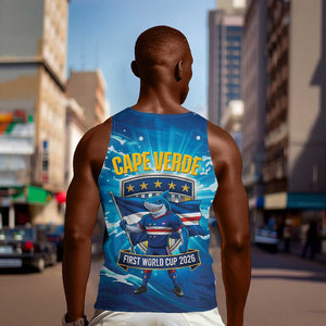 Blue Shark Cape Verde Football Men Tank Top First World Cup 2026 - African Pride