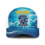 Blue Shark Cape Verde Football Mesh Trucker Cap First World Cup 2026 - African Pride