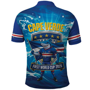 Blue Shark Cape Verde Football Polo Shirt First World Cup 2026 - African Pride