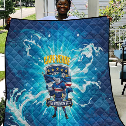 Blue Shark Cape Verde Football Quilt First World Cup 2026 - African Pride