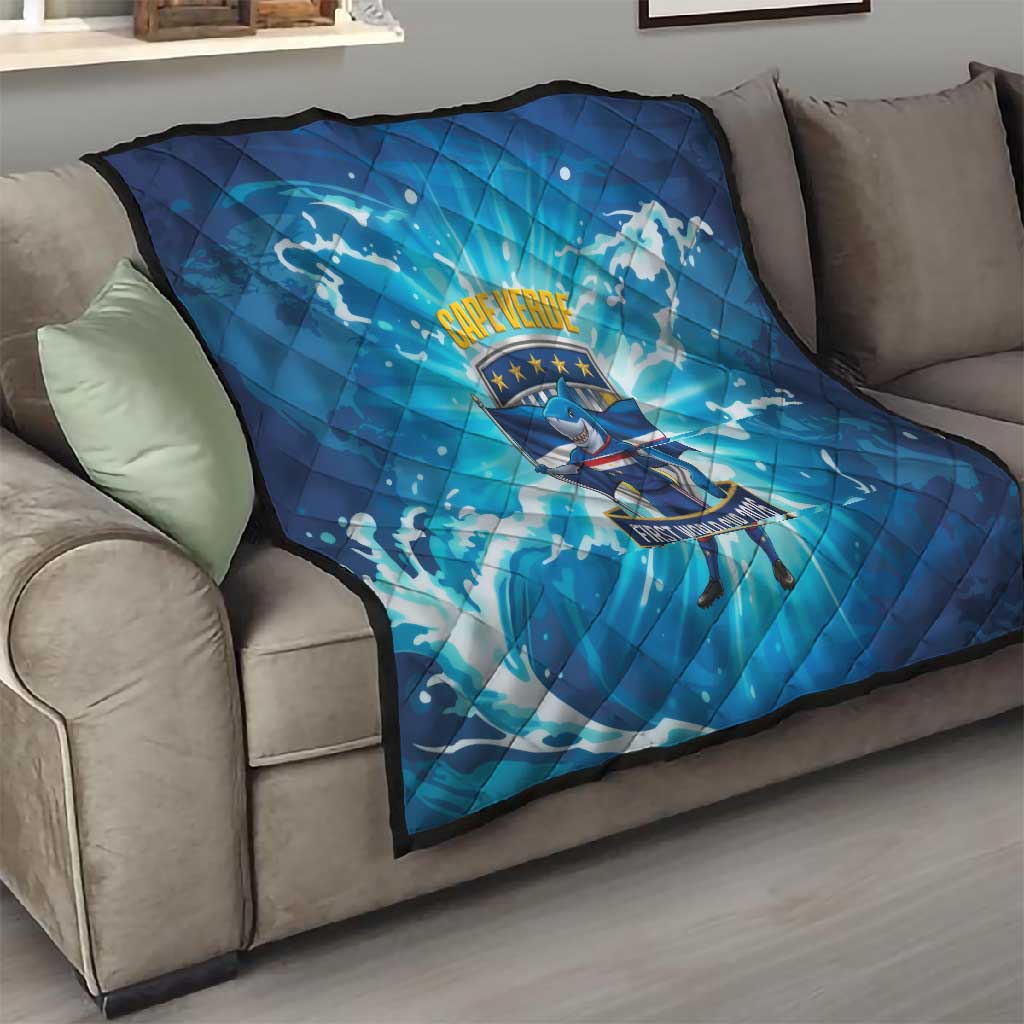 Blue Shark Cape Verde Football Quilt First World Cup 2026 - African Pride