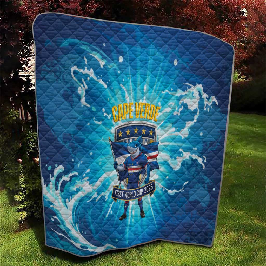 Blue Shark Cape Verde Football Quilt First World Cup 2026 - African Pride