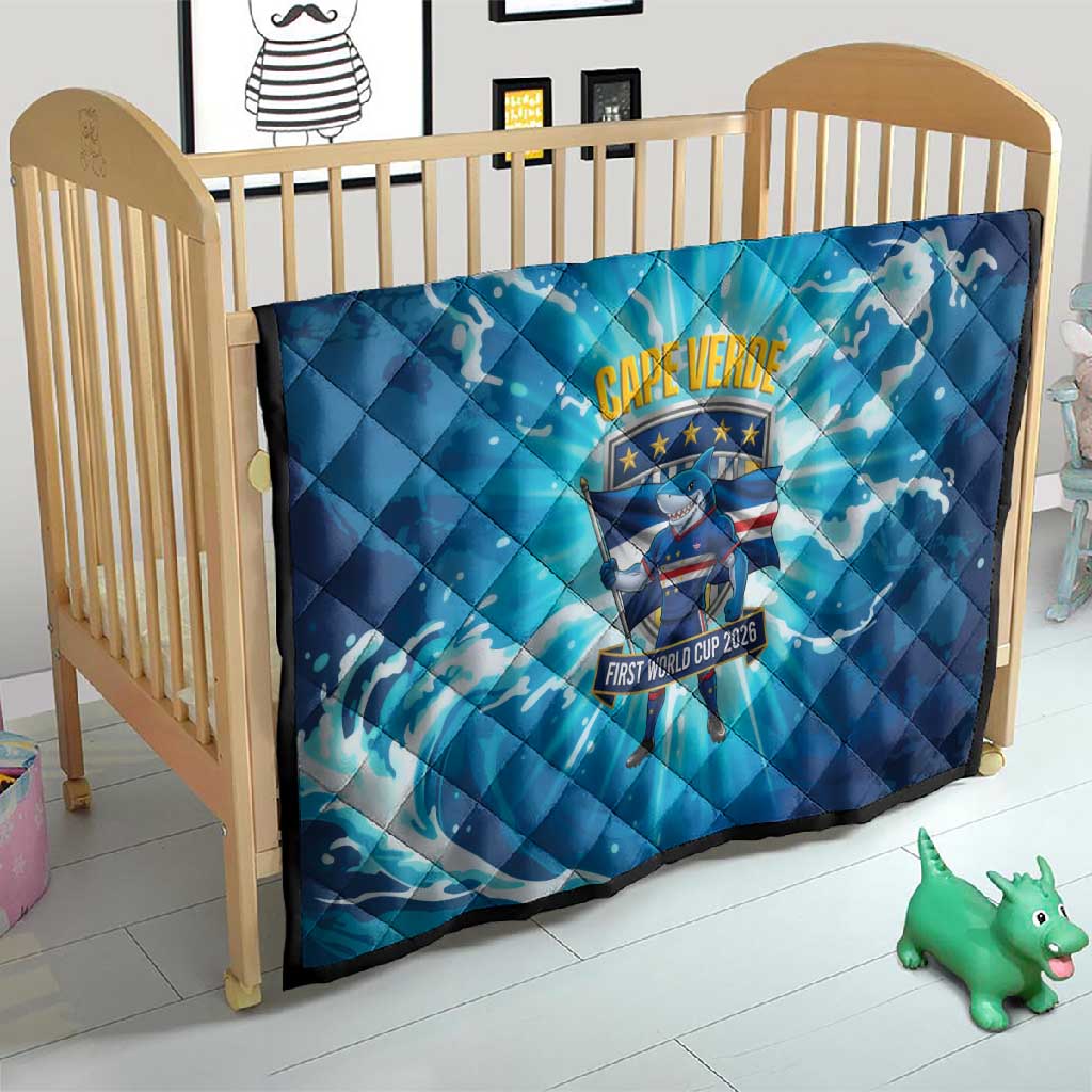 Blue Shark Cape Verde Football Quilt First World Cup 2026 - African Pride