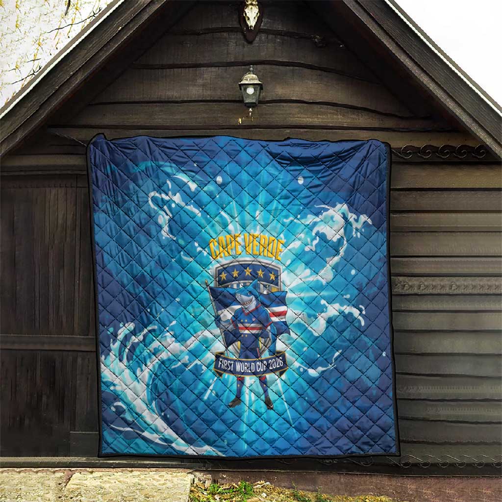 Blue Shark Cape Verde Football Quilt First World Cup 2026 - African Pride