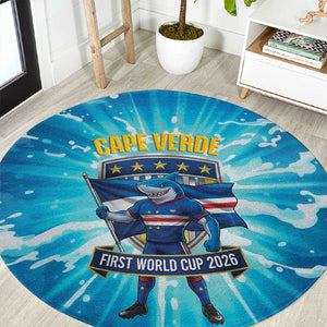 Blue Shark Cape Verde Football Round Carpet First World Cup 2026 - African Pride