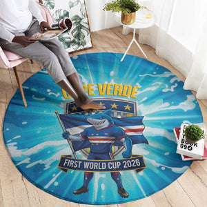 Blue Shark Cape Verde Football Round Carpet First World Cup 2026 - African Pride