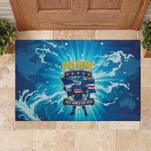 Blue Shark Cape Verde Football Rubber Doormat First World Cup 2026 - African Pride