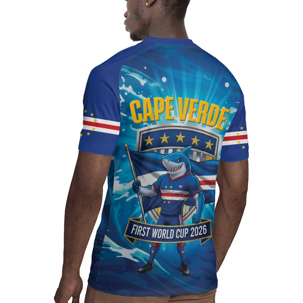 Blue Shark Cape Verde Football Rugby Jersey First World Cup 2026 - African Pride
