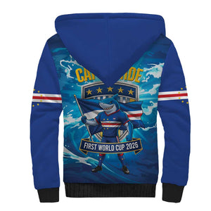 Blue Shark Cape Verde Football Sherpa Hoodie First World Cup 2026 - African Pride