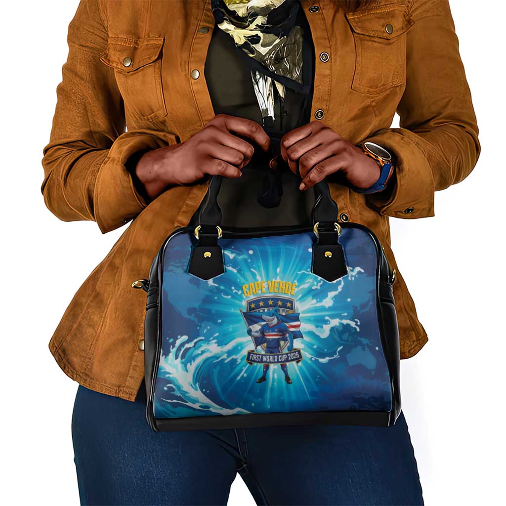 Blue Shark Cape Verde Football Shoulder Handbag First World Cup 2026 - African Pride