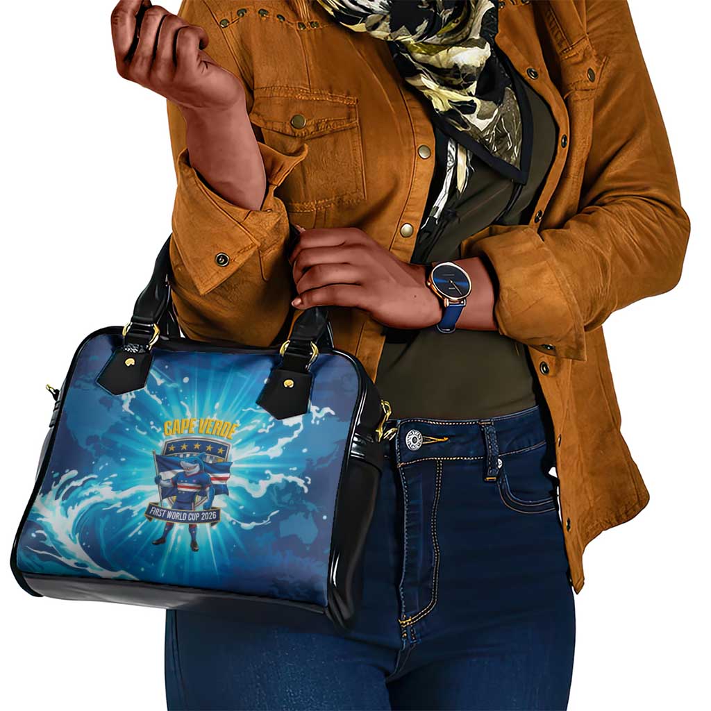 Blue Shark Cape Verde Football Shoulder Handbag First World Cup 2026 - African Pride