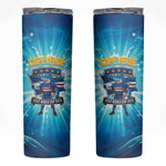 Blue Shark Cape Verde Football Skinny Tumbler First World Cup 2026 - African Pride