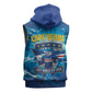 Blue Shark Cape Verde Football Sleeveless Zip Hoodie First World Cup 2026 - African Pride